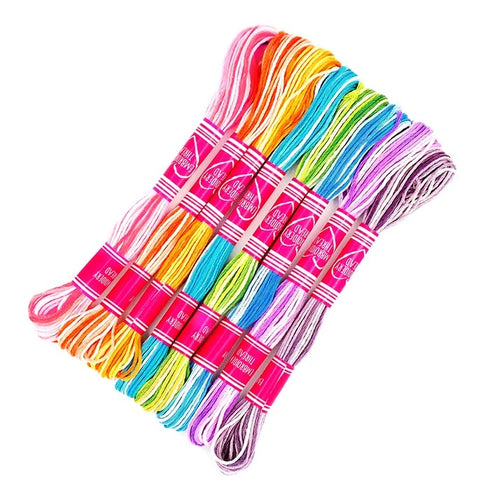 Assorted Pastel Colours Embroidery Thread